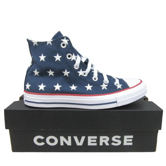 Converse Chuck Taylor All Star HI Archive Stars Women's Size 8 Navy NEW - Picture 1 of 14